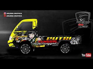 Desain stiker mobil pick up cutting sticker mobil carry futura #5