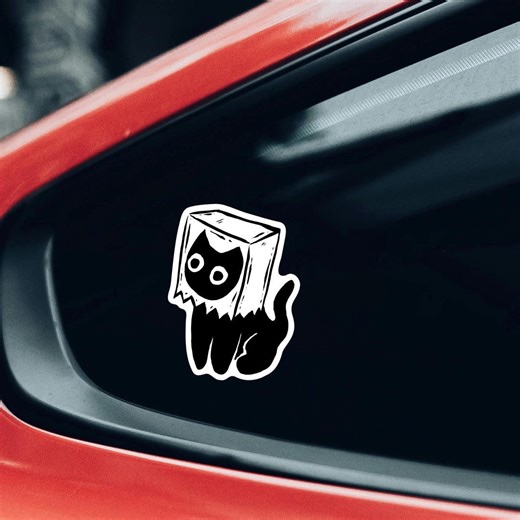 Baggie Cat Sticker - Silly Funny Kawaii Cat, Matte Waterproof Vinyl Decal for Laptop, Water Bottle, and MORE - Etsy