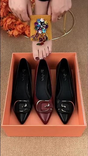 Chunky Heel G Buckle Elegant and Versatile Women's Shoes " #shortsfeed