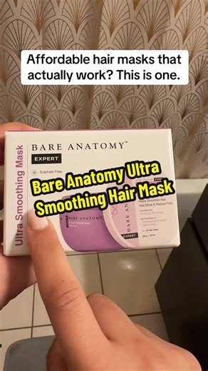 This ultra smoothing hair mask leaves my hair soft, shiny, and way easier to manage without feeling heavy. Perfect for dry or frizzy hair—and surprisingly affordable #bareanatomy #hairmask #frizzcontrol #smoothhairroutine #dryhair