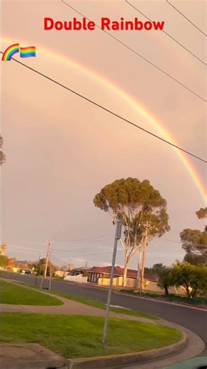 Relaxing view of nature with double rainbow🌈| Unexpected Double Rainbow in the Sky| Relax & Breathe