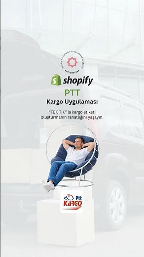 Shopify PTT Kargo Uygulaması sayesinde "TEK TIK" ile kargo etiketi oluşturun.