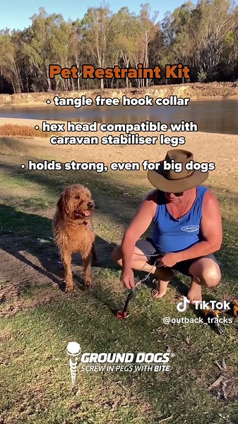 Secure Your Dog with Ground Dog Screw in Peg- Camping Essentials