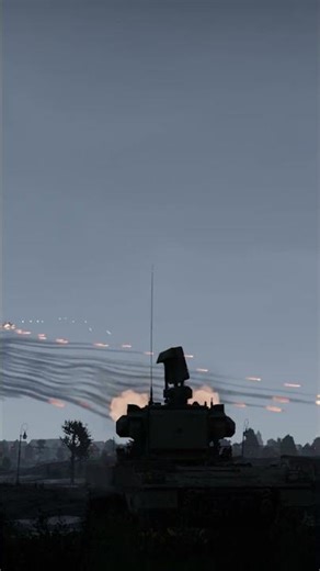 2K22 Tunguska fires at MiG29 fighter 🔥✈️ #Tunguska #MiG29 #SAM #Jet #War #Sim #Strike #Air