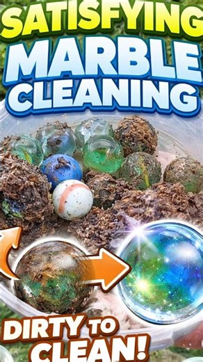 Satisfying Marble Cleaning | Restoring Dirty Marbles to Crystal Clear