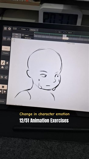 12/51 Animation Exercises - Change in character emotion. #animation