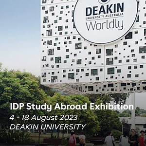 📢 Deakin University is joining us at our IDP Study Abroad Exhibition. Why Deakin University❓ ✅ Top 1% of universities globally by the Academic Ranking of World Universities · Ranked in the top 50 universities in the World QS Top 50 under 50. ✅ Ranked first in Victoria for student satisfaction for 12 consecutive years by Australian Graduate Survey and Graduate Outcomes, QILT. ✅ Victoria's #1 university for educational experience & Victoria's #1 university for teaching quality by 2020 Student Exp