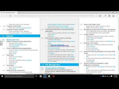 ICDL . MODULE 1. COMPUTER ESSENTIALS ( Summary explanations)