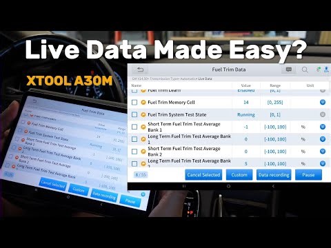 XTOOL A30M Live Data Explained | 4-in-1 Data Stream on Tablet