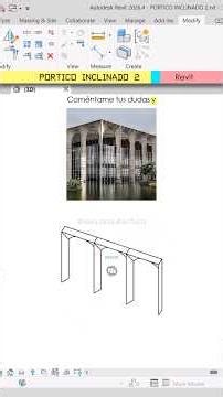 PORTICO INCLINADO 2 - Aprende Revit #revit #design #architecture #learning #model