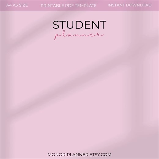 Student Planner Printable Bundle: Boho Minimalist | Academic Planner Study Planner College High School Template Study Tracker A4 A5 | J030 - Etsy