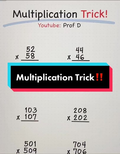 Multiplication Trick 🔥 #mathreview #mathtrick #mathprofd #mathhack