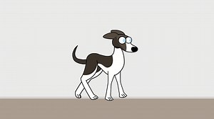 Dog walk cycle in moho