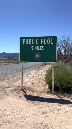 Splashing around at Public Pool an art installation by @Cj Hendry #nevada #weird #desertlife #swimmingpool #artisticswimming #poolparty