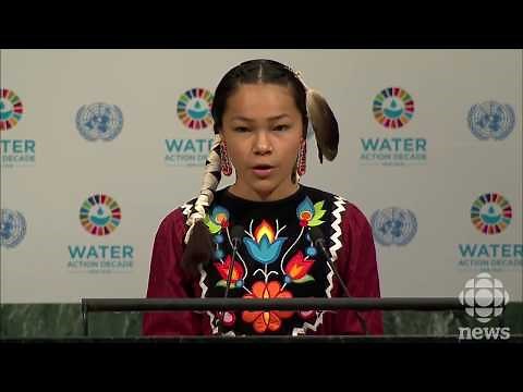 Autumn Peltier, 13-year-old water advocate, addresses UN