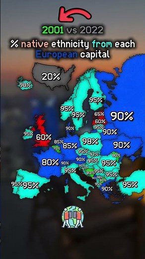 What is the ethnicity of each European capital? #europe #mapping #geography #mapper