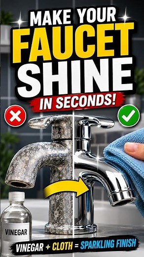 Make Your Faucet Shine Like New! ✨ | Easy Water Stain Removal Hack