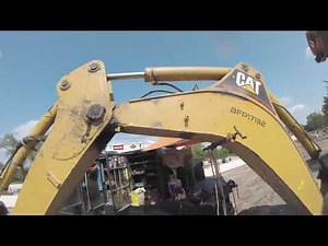 Cat back hoe side crack