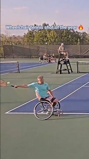 🔥 Wheelchair Tennis Shot of the year! Wait for it! 🎥 Andrew Penney + Nicolas Charrier #tennis