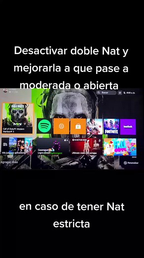 Desactivar doble Nat y mejorarla a que pase a moderada o abierta