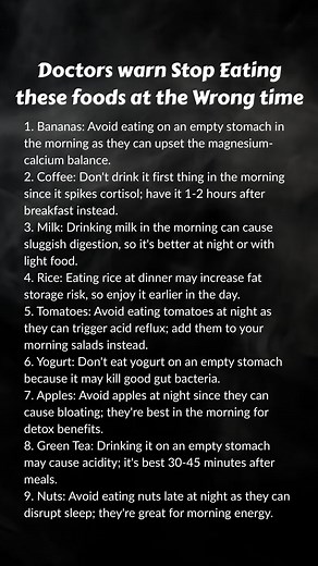 Doctors warn Stop Eating these foods at the Wrong time | Wisdom Words