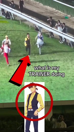 Trainer Spica en la competencia de Uma Musume