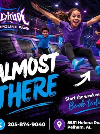 The excitement is building! 🎉 Get ready to bounce, flip, and have non-stop fun at Altitude Trampoline Park. Start your weekend early and make it unforgettable — book your spot today! 💥 📍 8581 Helena Road, Pelham, AL 📞 205-874-9040 #KidsFun #funwithfriends #altitudetrampolinepark #family fun pack