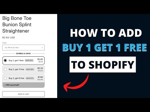 BOGO Shopify Tutorial - How to Add Buy one get one Free Shopify