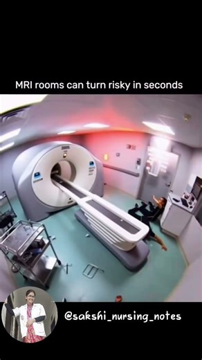 🔥 𝐌𝐑𝐈 𝐑𝐨𝐨𝐦 𝐂𝐚𝐧 𝐓𝐮𝐫𝐧 𝐑𝐢𝐬𝐤𝐲 𝐈𝐧 𝐒𝐞𝐜𝐨𝐧𝐝𝐬 😱 | MRI Safety Explained ⚠️ subscribe@sakshi_nursing_notes