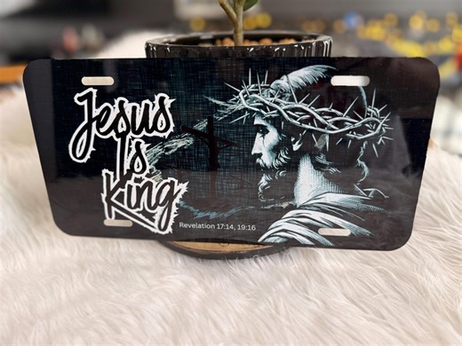 Jesus is KING | Decorative Novelty License Plates