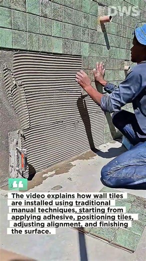 Traditional Wall Tile Installation Process | Manual Ceramic Tile Work