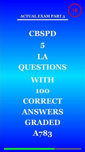 CBSPD 5 LATEST QUESTIONS WITH 100 CORRECT ANSWERS GRADED A783