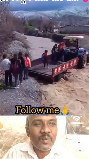 trakter drivar #Tractor #Flood #DangerousDriving #VillageLife #RiverCrossing #RealLife #Extreme