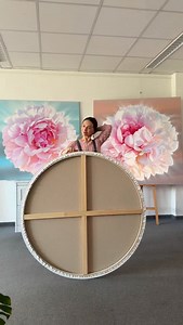 EACH FLOWER IS A FRAGILE BREATH OF TIME. My new Peony flower on canvas . My client inspired me to create this background. Thanks Di 🩷 #emotionalintelligence #artist #floralartwork #peonypainting #floralartist #artiststudio | Ira Volkova