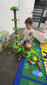 23K views · 185 reactions | This was Cash’s number one pick from our Lakeshore Learning trip ✨ He couldn’t wait to get the Treehouse Building Kit, and it’s honestly perfect for four-year-olds! Sometimes building materials can be tricky to clip or push together, but these pieces snap in so easily. It’s so much fun to create different treehouses—tall, short, wide—and add bridges and ladders for endless building fun!  | Preschool Vibes | Facebook