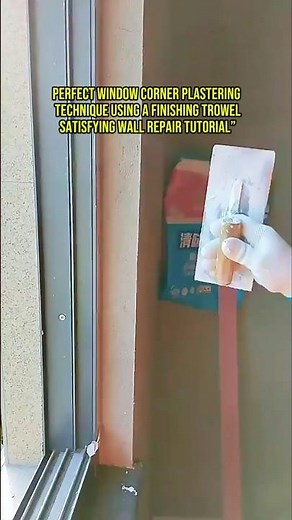 Perfect Window Corner Plastering Technique Using a Finishing Trowel Satisfying Wall Repair Tutorial