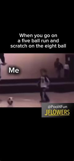 When you scratch on eight ball #8pool #8ballpool #billiardmemes #poolmemes #jflowers
