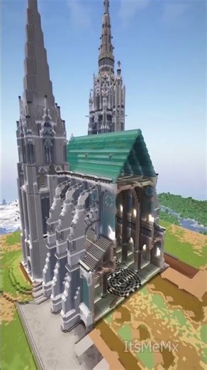Chartres Cathedral in Minecraft ?💀....#minecraft #shorts