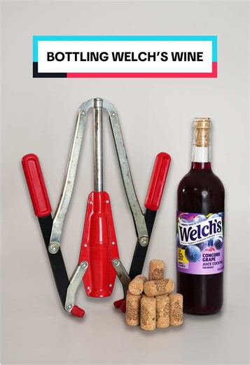 How to Bottle Wine Made From Welch’s Grape Juice! #experiment #wine #fermentation #winetiktok🍷 #fermented