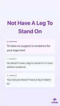 LEG idioms you should know for everyday English