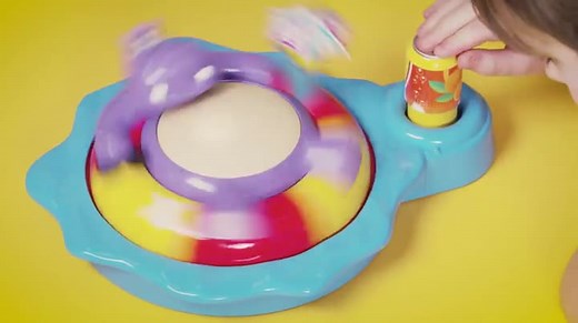 TOMY Fizzy Dizzy Hippo - Hilarious Children's Spinning and Burping Hippo Game For 2 to 4 players -