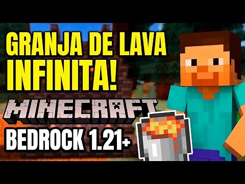 🔥 INFINITE LAVA FARM in Minecraft Bedrock 1.21+ (VERY Easy and Super Efficient)