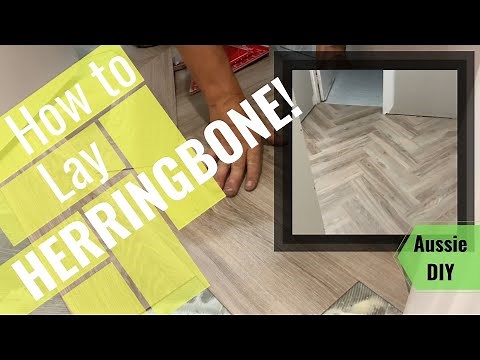 How to lay HERRINGBONE vinyl planks easy DIY