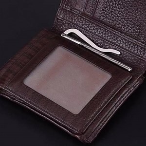 10Pcs Spring Metal Money Clip Insert Bar Replacement Money Clip Card Holder Spring Clip Durable DIY Tool for Bifold Leather Wallet Purse Metal Wallets