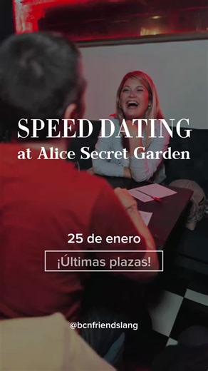 bcnfriendslang on Instagram: "Love speaks more than one language 💬🌍 Nuestros Speed Dating en Barcelona se viven en español y en inglés, para que conectes de forma natural, seas de donde seas 💘 ✨ Dos espacios únicos: Alice Secret Garden y Pharmacy 💫 Tres grupos de edad 🤍 Conversaciones reales, matches reales ⚡ Plazas limitadas, se llenan rápido 👉 ¡Reserva para este domingo 25 de enero y ven a conocernos! — Love speaks more than one language 💬🌍 Our Speed Dating events in Barcelona happen i