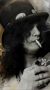 SLASH Guns n Roses 🌹 🤘🏿Portrait art on canvas Timelapse revealing the creative process #christianchapmanart #slash #gunsnroses #gnr #portraiture | Christian Chapman Art