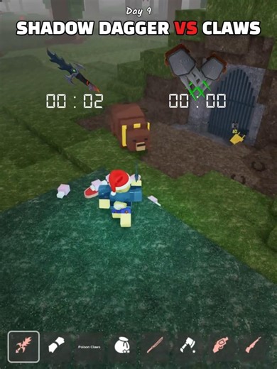 Shadow dagger vs claws 🥰 #99nightintheforest #roblox