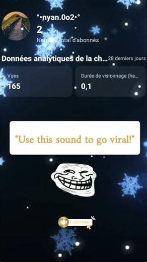 "Guaranteed views with this audio."