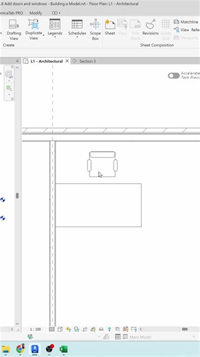 ‏Align and Lock Component in Revit 2026