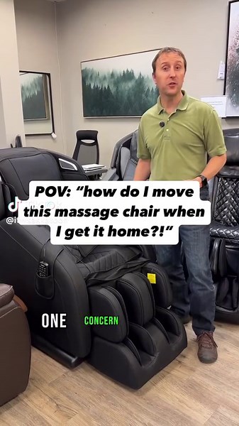 We get asked all the time, “How do I move this massage chair once I get it home?” It’s actually quite easy to change the position of your chair, and you can do it all by yourself! #massagechair #furnituremoving